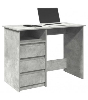vidaXL Desk Concrete Grey 102x50x75 cm Engineered Wood