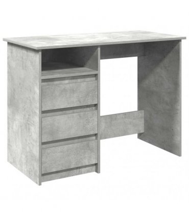 vidaXL Desk Concrete Grey 102x50x75 cm Engineered Wood