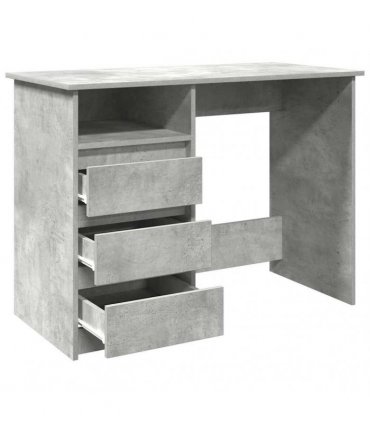 vidaXL Desk Concrete Grey 102x50x75 cm Engineered Wood