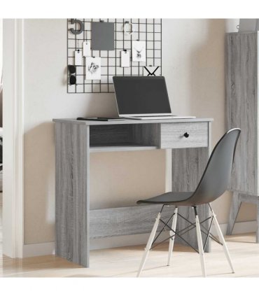 vidaXL Desk Grey Sonoma 80x40x75 cm Engineered Wood — V0672059475