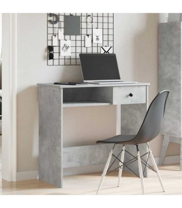 vidaXL Desk Concrete Grey 80x40x75 cm Engineered Wood — V0672059476