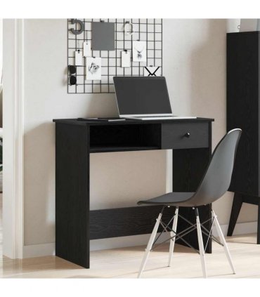 vidaXL Desk Black 80x40x75 cm Engineered Wood — V0672059477