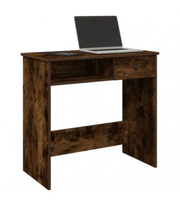 vidaXL Desk Smoked Oak 80x40x75 cm Engineered Wood — V0672059479
