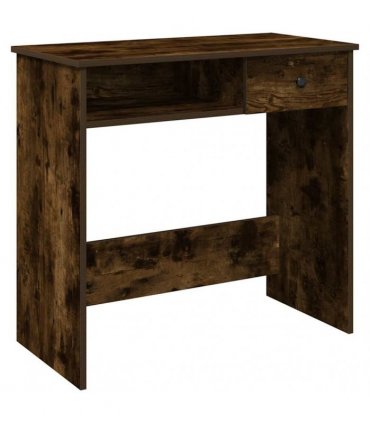 vidaXL Desk Smoked Oak 80x40x75 cm Engineered Wood — V0672059479