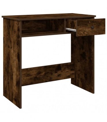 vidaXL Desk Smoked Oak 80x40x75 cm Engineered Wood — V0672059479