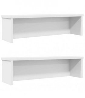 vidaXL Kitchen Racks Stackable 2 pcs White 50x15x16 cm — Size: 50 x 15 x 16 cm
