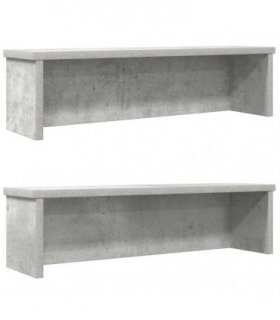 vidaXL Kitchen Racks Stackable 2 pcs Concrete Grey 50x15x16 cm — Size: 50 x 15 x 16 cm
