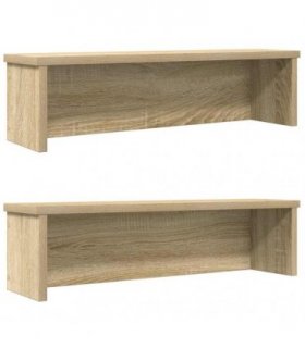 vidaXL Kitchen Racks Stackable 2 pcs Sonoma Oak 60x15x16 cm — Size: 60 x 15 x 16 cm