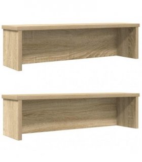 vidaXL Kitchen Racks Stackable 2 pcs Sonoma Oak 50x15x16 cm — Size: 50 x 15 x 16 cm