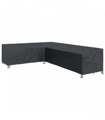 vidaXL Furniture Cover Black 355 x 275 x 80 cm 210D Oxford Fbric — Model: Right version
