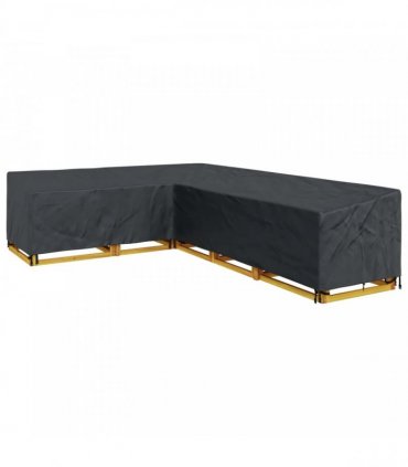 vidaXL Furniture Cover Black 355 x 275 x 80 cm 210D Oxford Fbric — Model: Right version