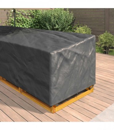 vidaXL Furniture Cover Black 325 x 325 x 80 cm 420D Oxford Fbric — Model: Middle version