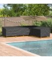 vidaXL Furniture Cover Black 355 x 275 x 80 cm 210D Oxford Fbric — Model: Left version