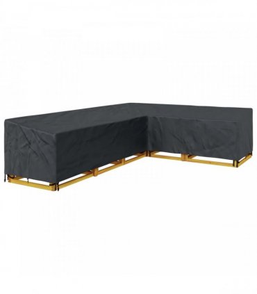 vidaXL Furniture Cover Black 355 x 275 x 80 cm 210D Oxford Fbric — Model: Left version