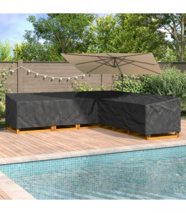 vidaXL Furniture Cover Black 325 x 325 x 80 cm 210D Oxford Fbric — Model: Middle version