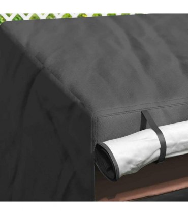 vidaXL Outdoor Swing Cover Black 155 x 95 x 165 cm 420D Oxford Fbric — Size: 155 x 95 x 140/165 cm