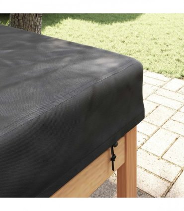 vidaXL Table Cover Plain Black 102 x 262 x 15 cm Fabric — Size: 262 x 102 x 15 cm