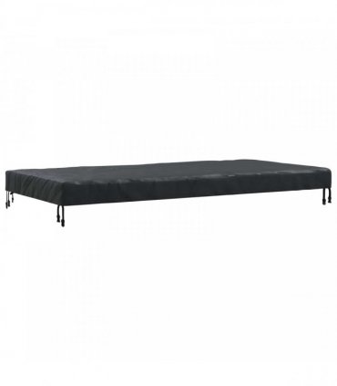 vidaXL Table Cover Plain Black 202 x 92 x 15 cm Fabric — V0672060043