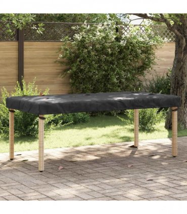 vidaXL Table Cover Plain Black 202 x 102 x 15 cm Fabric