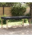 vidaXL Table Cover Plain Black 202 x 102 x 15 cm Fabric