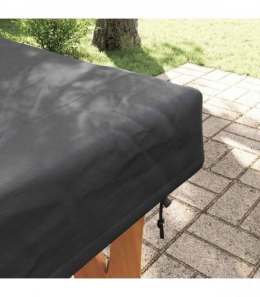 vidaXL Table Cover Plain Black 162 x 92 x 15 cm Fabric — V0672060049