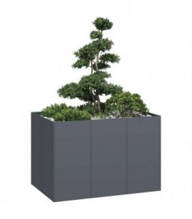 vidaXL Planter Anthracite 120x80x80 cm Steel — Size: 120 x 80 x 80 cm