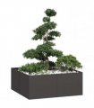 vidaXL Planter Black 100x100x40 cm Steel — Size: 100 x 100 x 40 cm