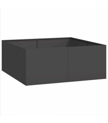 vidaXL Planter Black 100x100x40 cm Steel — Size: 100 x 100 x 40 cm