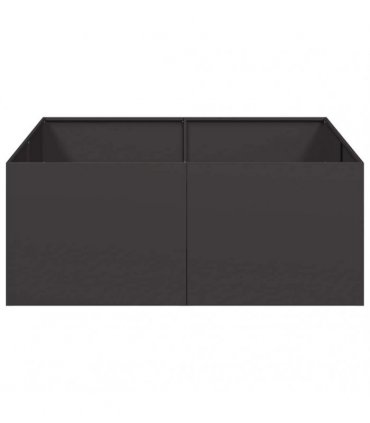 vidaXL Planter Black 100x100x40 cm Steel — Size: 100 x 100 x 40 cm