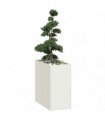 vidaXL Planter White 40x80x80 cm Steel — Size: 40 x 80 x 80 cm