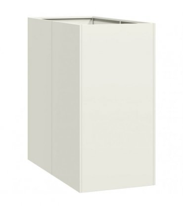 vidaXL Planter White 40x80x80 cm Steel — Size: 40 x 80 x 80 cm
