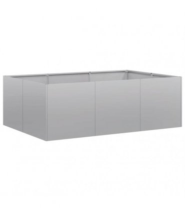vidaXL Planter 120x80x40 cm Galvanised Steel — Size: 120 x 80 x 40 cm