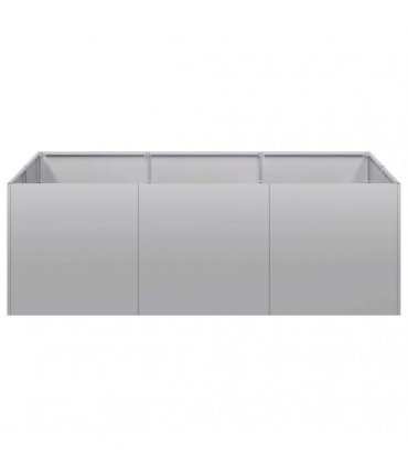 vidaXL Planter 120x80x40 cm Galvanised Steel — Size: 120 x 80 x 40 cm