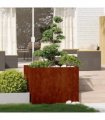 vidaXL Planter Rusty 100x100x80 cm Weathering Steel — Size: 100 x 100 x 80 cm