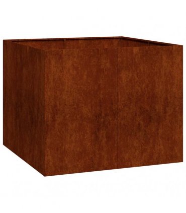 vidaXL Planter Rusty 100x100x80 cm Weathering Steel — Size: 100 x 100 x 80 cm