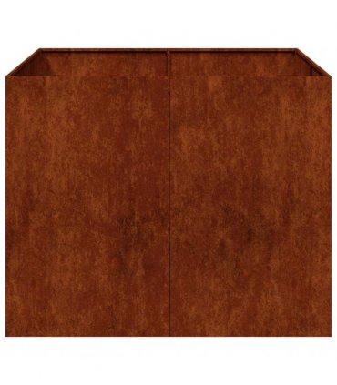 vidaXL Planter Rusty 100x100x80 cm Weathering Steel — Size: 100 x 100 x 80 cm