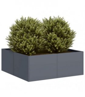 vidaXL Planter Anthracite 80x80x30 cm Steel — Size: 80 x 80 x 30 cm