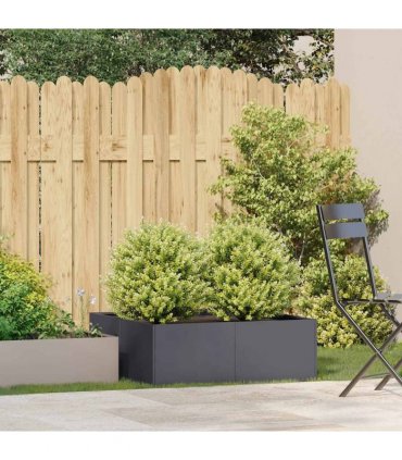 vidaXL Planter Anthracite 80x80x30 cm Steel — Size: 80 x 80 x 30 cm