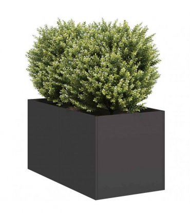 vidaXL Planter Black 40x80x40 cm Cold-rolled Steel — Size: 40 x 80 x 40 cm