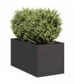 vidaXL Planter Black 40x80x40 cm Cold-rolled Steel — Size: 40 x 80 x 40 cm