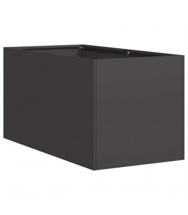 vidaXL Planter Black 40x80x40 cm Cold-rolled Steel — Size: 40 x 80 x 40 cm
