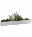 vidaXL Planter 360x40x40 cm Galvanised Steel — Size: 360 x 40 x 40 cm