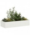 vidaXL Planter White 200x80x40 cm Steel — Size: 200 x 80 x 40 cm