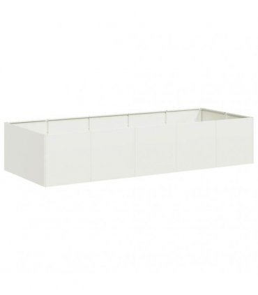 vidaXL Planter White 200x80x40 cm Steel — Size: 200 x 80 x 40 cm