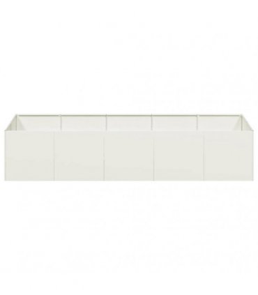 vidaXL Planter White 200x80x40 cm Steel — Size: 200 x 80 x 40 cm