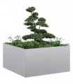 vidaXL Planter 80x80x40 cm Galvanised Steel — Size: 80 x 80 x 40 cm
