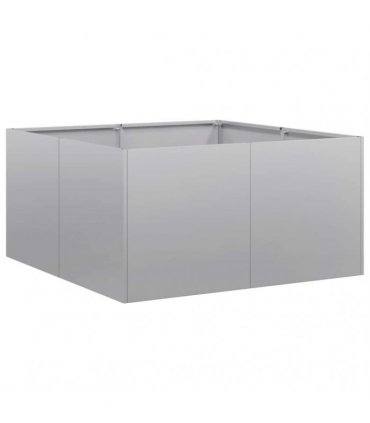 vidaXL Planter 80x80x40 cm Galvanised Steel — Size: 80 x 80 x 40 cm