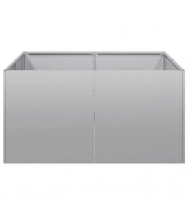 vidaXL Planter 80x80x40 cm Galvanised Steel — Size: 80 x 80 x 40 cm