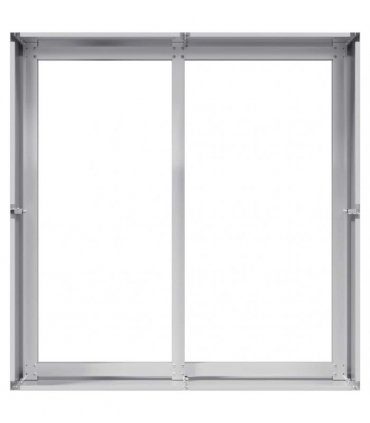 vidaXL Planter 80x80x40 cm Galvanised Steel — Size: 80 x 80 x 40 cm