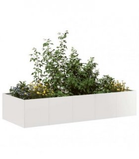 vidaXL Planter 200x80x40 cm Stainless Steel — Size: 200 x 80 x 40 cm